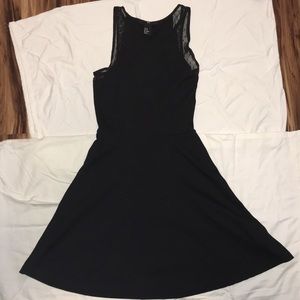 Black stretchy A line dress